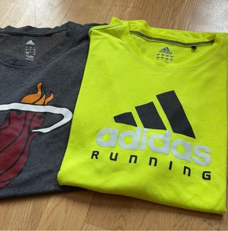 Pack 2 Camisetas Adidas Running y NBA