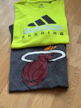 Pack 2 Camisetas Adidas Running y NBA