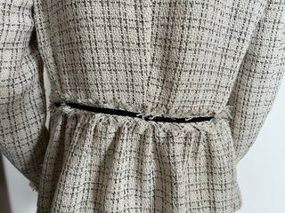 Blazer Zara Tweed Corte Peplum Nuevo