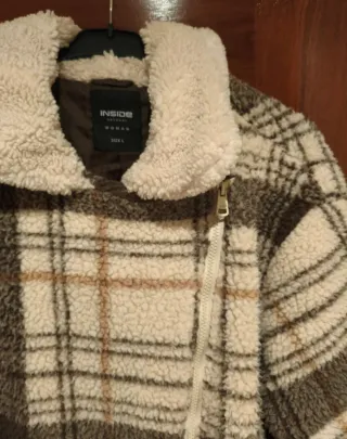 Abrigo borreguito INSIDE cuadros L