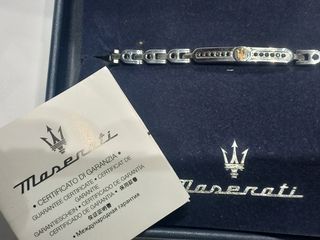 Bracciale Maserati Uomo Acciaio Nero Argento