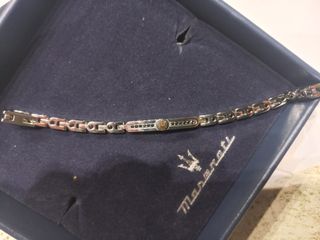 Bracciale Maserati Uomo Acciaio Nero Argento