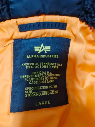 Chaqueta Alpha Industries N2B VF-59 Slim L