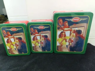 Lote 3 Cajas Metálicas Coca-Cola