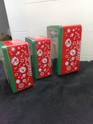 Lote 3 Cajas Metálicas Coca-Cola