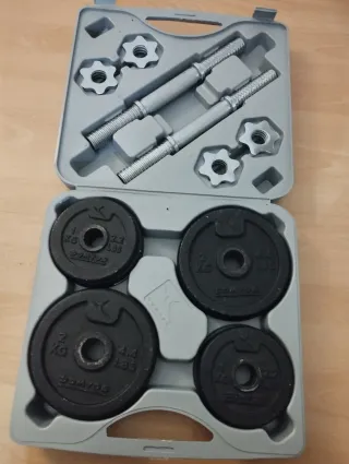 Kit Gimnasio Mancuernas, barras, poleas y mas leer