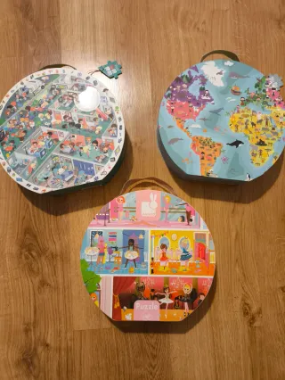 Lote 3 Puzzles Janod