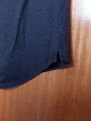 Camiseta Negra Promod Talla L Algodón Detalles