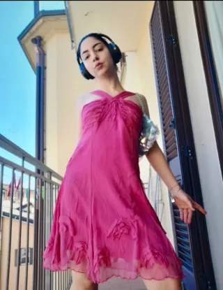 romantic flowers Pink dress