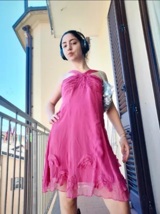 romantic flowers Pink dress