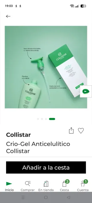 Anticelulítico Collistar Gel Criogénico  400ml