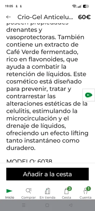 Anticelulítico Collistar Gel Criogénico  400ml