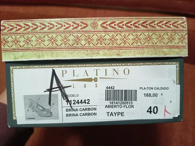 Zapatos tacón beige flor 40