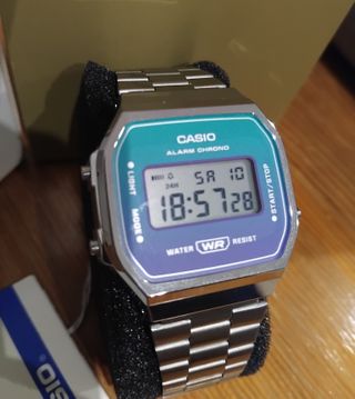 Reloj Casio A168WG-9EF Plata/Azul