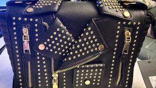 Bolso Negro Tachuelas plateadas