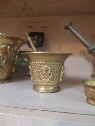Juego de morteros de bronce