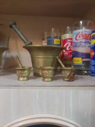Juego de morteros de bronce