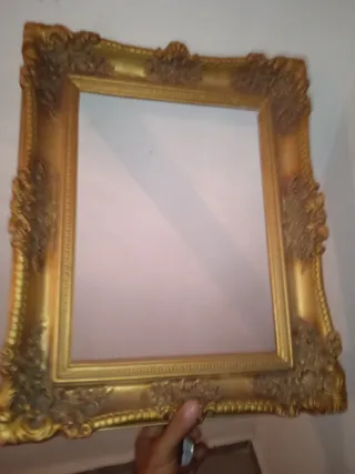 Marco Dorado Resina Decorativo