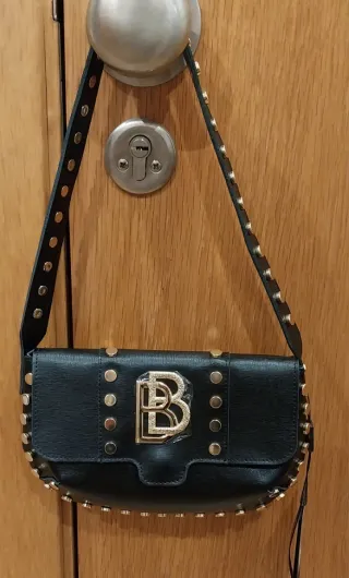 Mala tiracolo Babylon preta e dourada