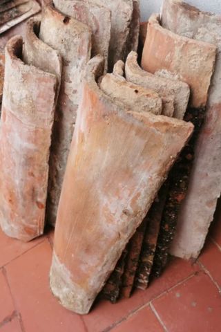 Tejas de barro antiguas
