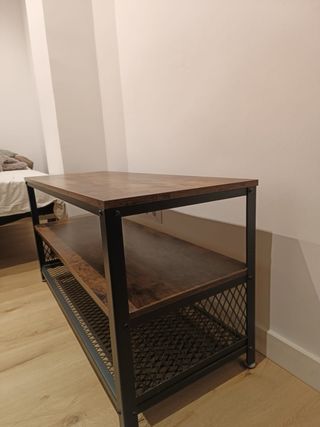 Mueble TV rústico industrial 3 estantes