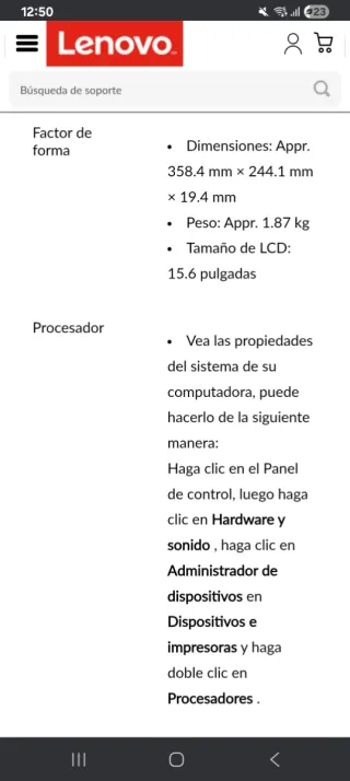 Portátil Lenovo  modelo Ideapad 3305-15ARR