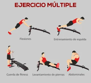 Banco de abdominales con gomas