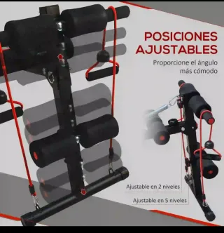 Banco de abdominales con gomas