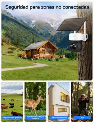 CÁMARA SEGURIDAD 4G SOLAR 2.5K SIN WIFI SIM AUDIO