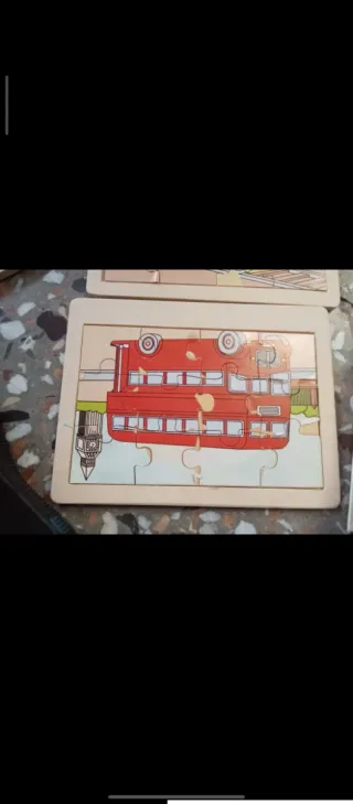 Puzzle madera animales educativos