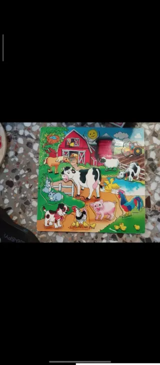 Puzzle madera animales educativos