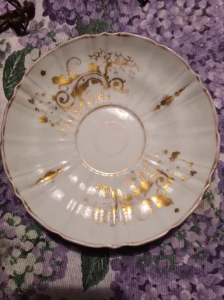 Tazza da tè in porcellana con decori oro TPM
