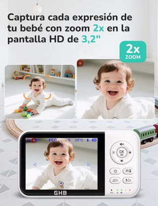CÁMARA VIGILANCIA BEBÉ 3.2" HD VOX VISIÓN NOCTURNA
