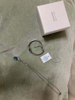 Parure Swarovski Argento e Blu