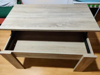 Mesa de centro elevable madera color nórdico