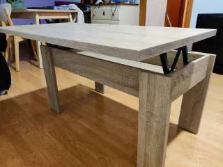 Mesa de centro elevable madera color nórdico