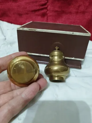 Set 2 saliera e pepe in ottone vintage