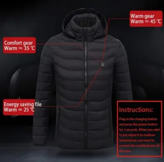 Chaqueta Térmica Unisex Negra