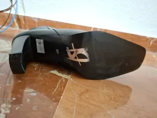 Botines de piel tacón alto 7 cm