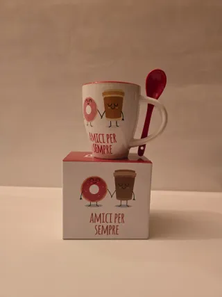 Tazza Amici per Sempre con cucchiaino