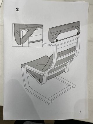 Poltrona Poäng e poggiapiedi in pelle nuova