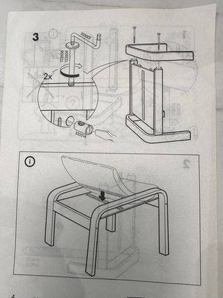 Poltrona Poäng e poggiapiedi in pelle nuova