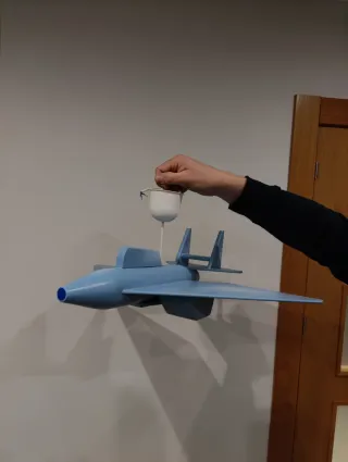 Lámpara infantil avión azul