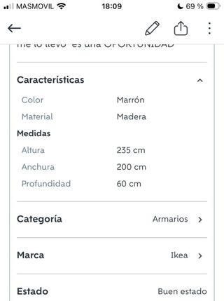 Armadio Ikea in Legno Scuro