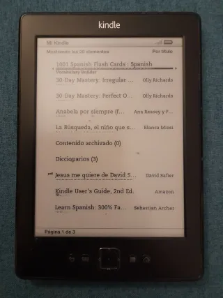 E-reader Kindle antiguo