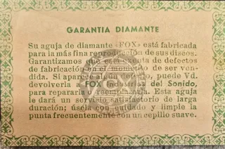 Aguja Tocadiscos Fox 123 DST-ZM Diamante