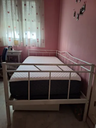 Diván Ikea Blanco Metal