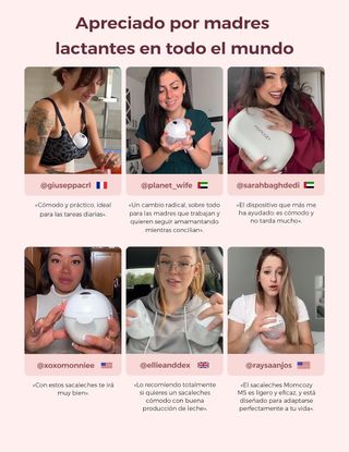 MOMCOZY M5 EXTRACTOR DE LECHE INALÁMBRICO ROSA