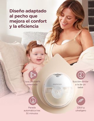 MOMCOZY M5 EXTRACTOR DE LECHE INALÁMBRICO ROSA