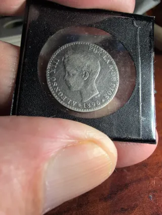 50 céntimos Alfonso XIII plata 1896
